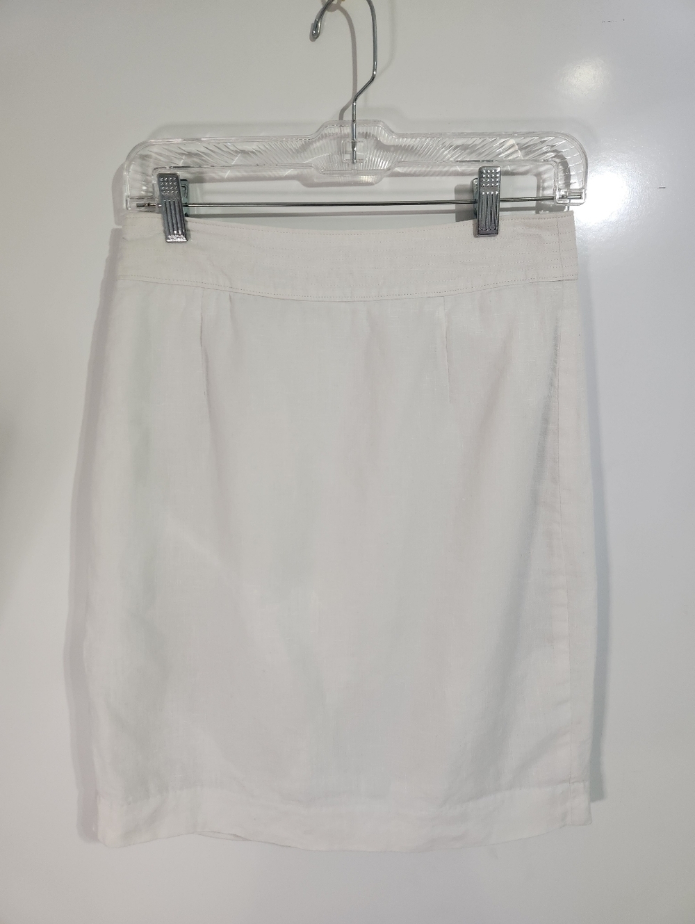 Banana Republic White Linen Skirt, Size 6